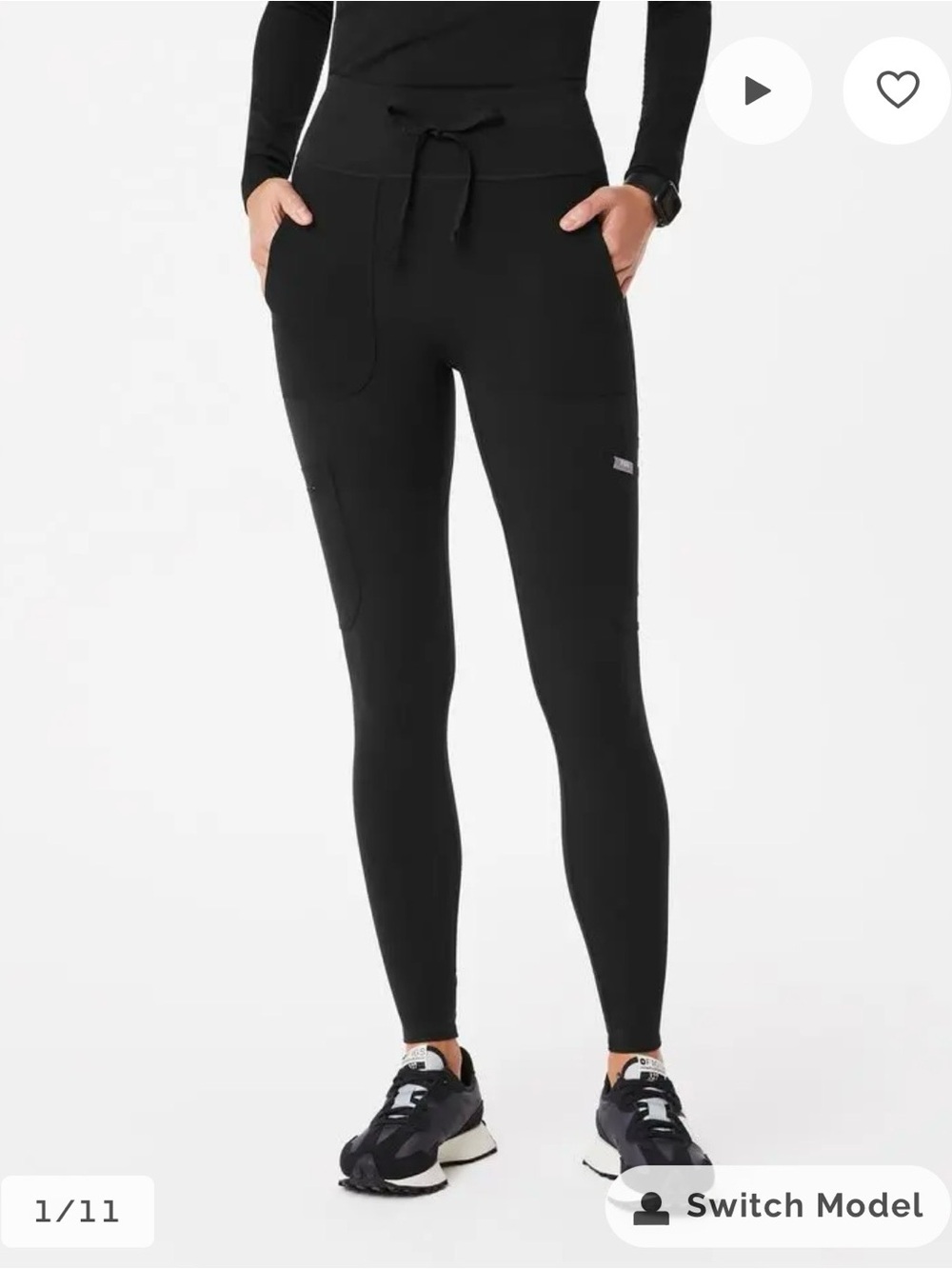 Figs Seville High-Rise Scrub Leggings | Size Medium (Runs Small)